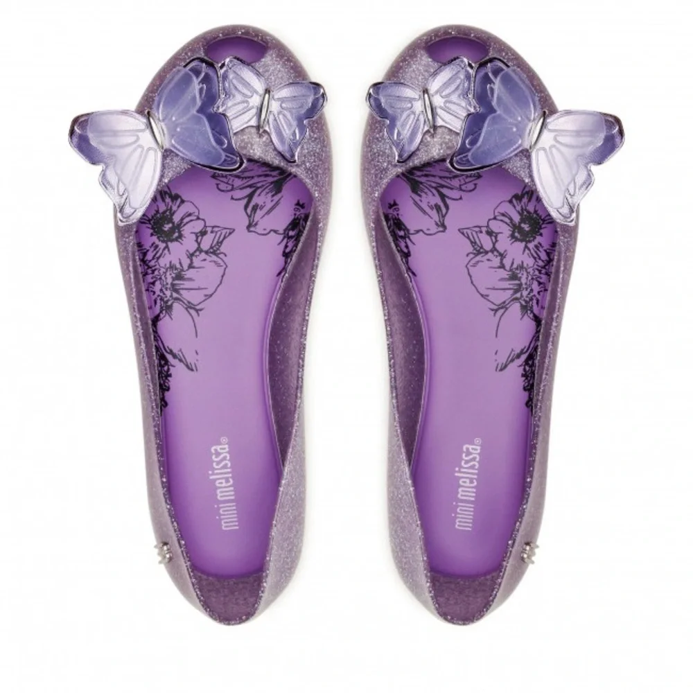 FLATS MELISSA Mini‎ Ultragirl Fly Inf 33280 Purple Glitter Holograf/Purple
